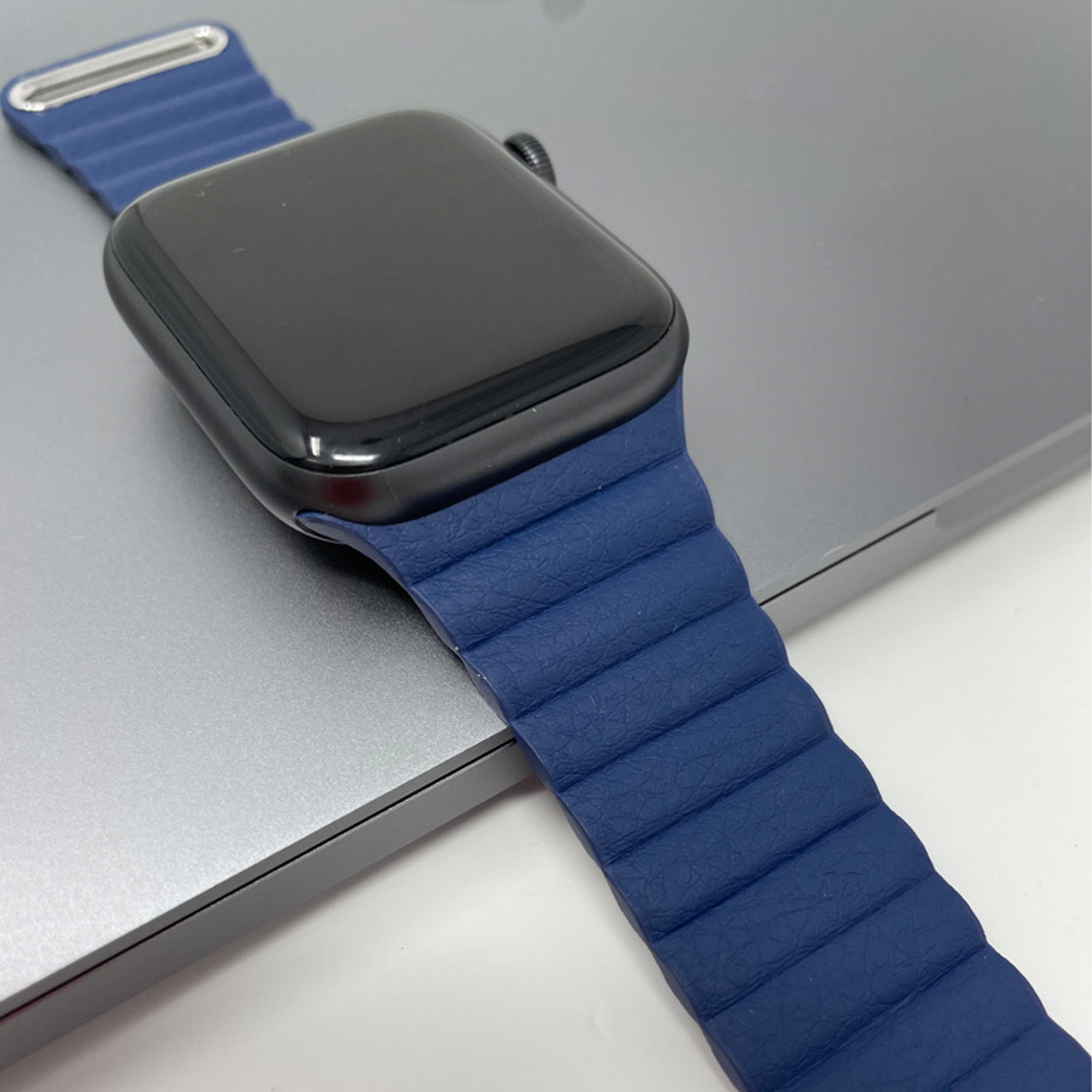 Midnight Blue Genuine Leather Loop for Apple Watch Leather Loop 38 / 40 / 41mm  Accessories Gifts UK