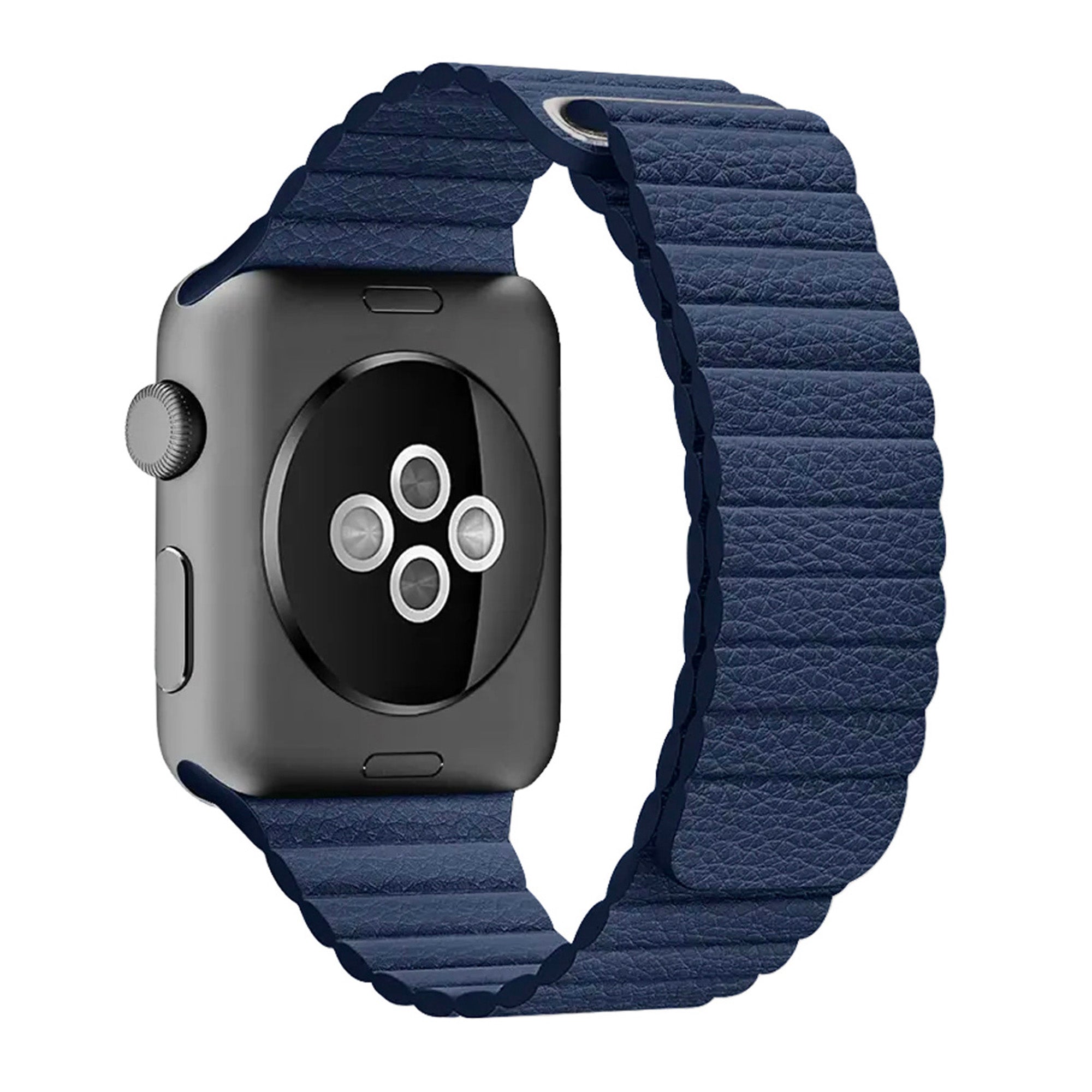 Midnight Blue Genuine Leather Loop for Apple Watch Leather Loop   Accessories Gifts UK