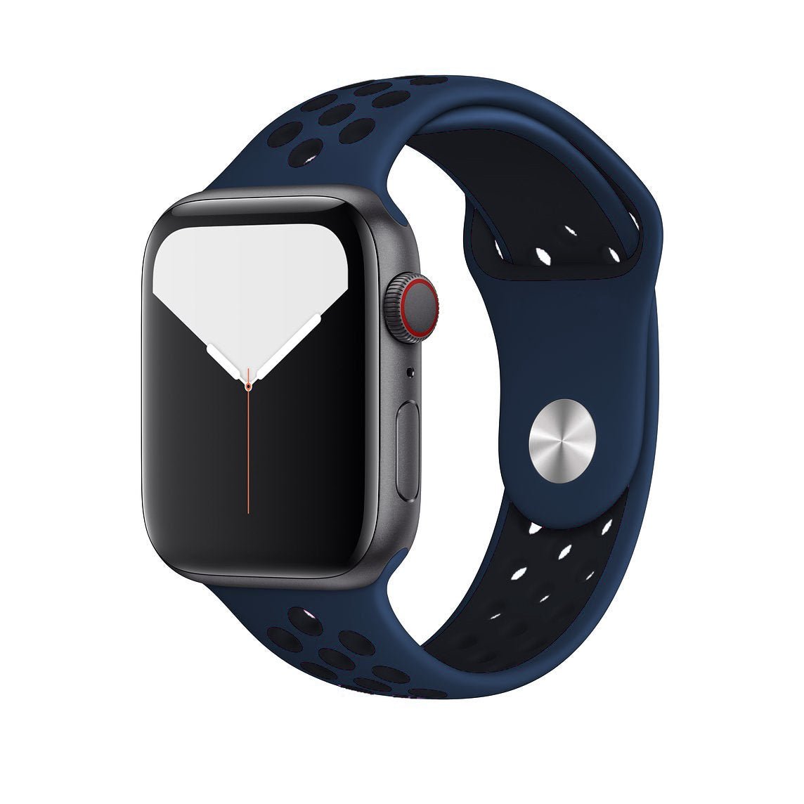 Midnight Blue/Black Silicone Sport Strap for Apple Watch Silicone Bands 38 / 40 / 41mm S-M Accessories Gifts UK
