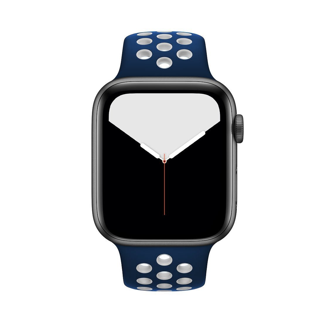 Midnight Blue/White Silicone Sport Strap for Apple Watch Silicone Bands   Accessories Gifts UK