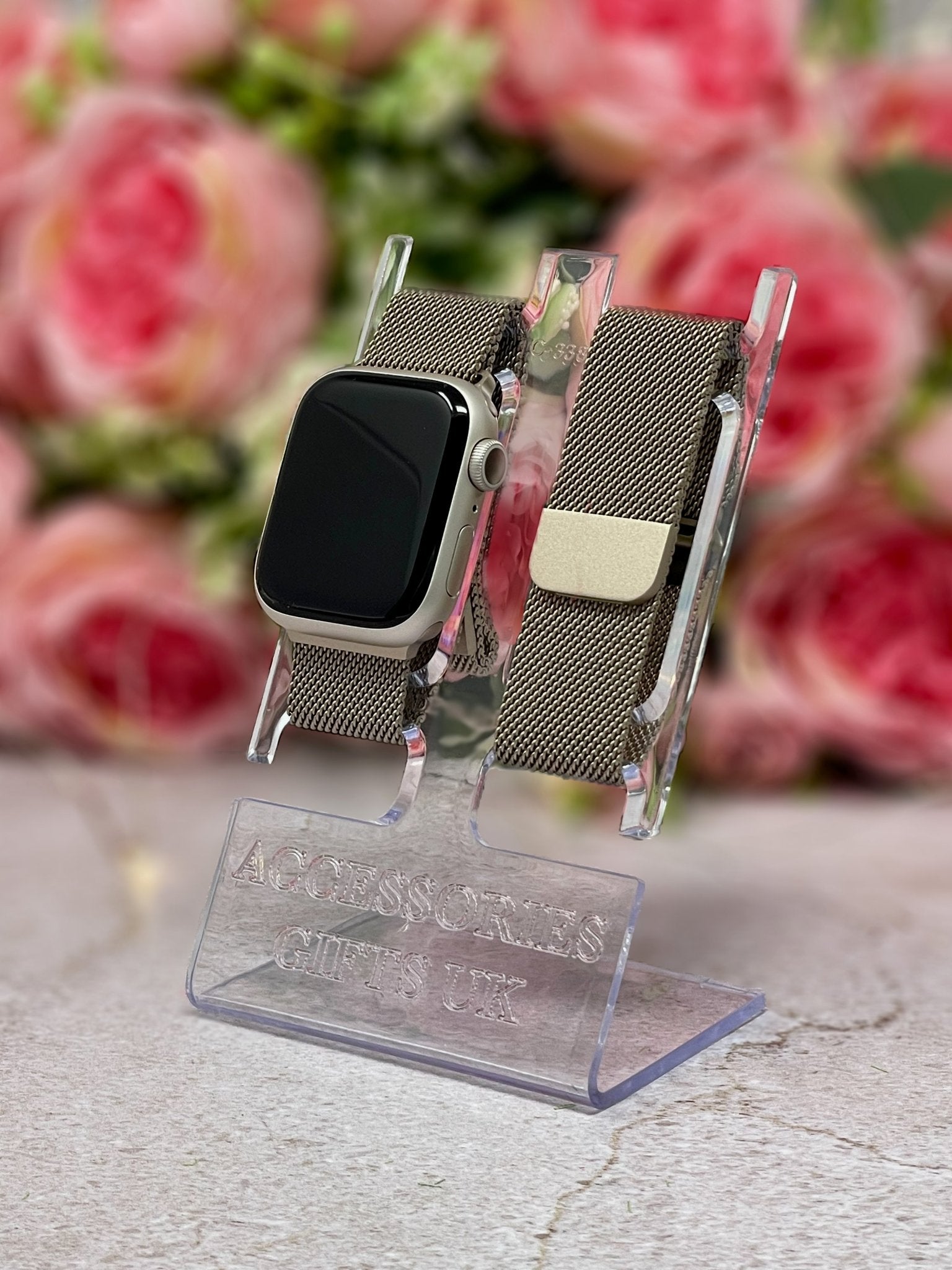Personalised Milanese Loop Watch Strap for Apple Watch Parent Listing Champagne 38 / 40 / 41mm Accessories Gifts UK