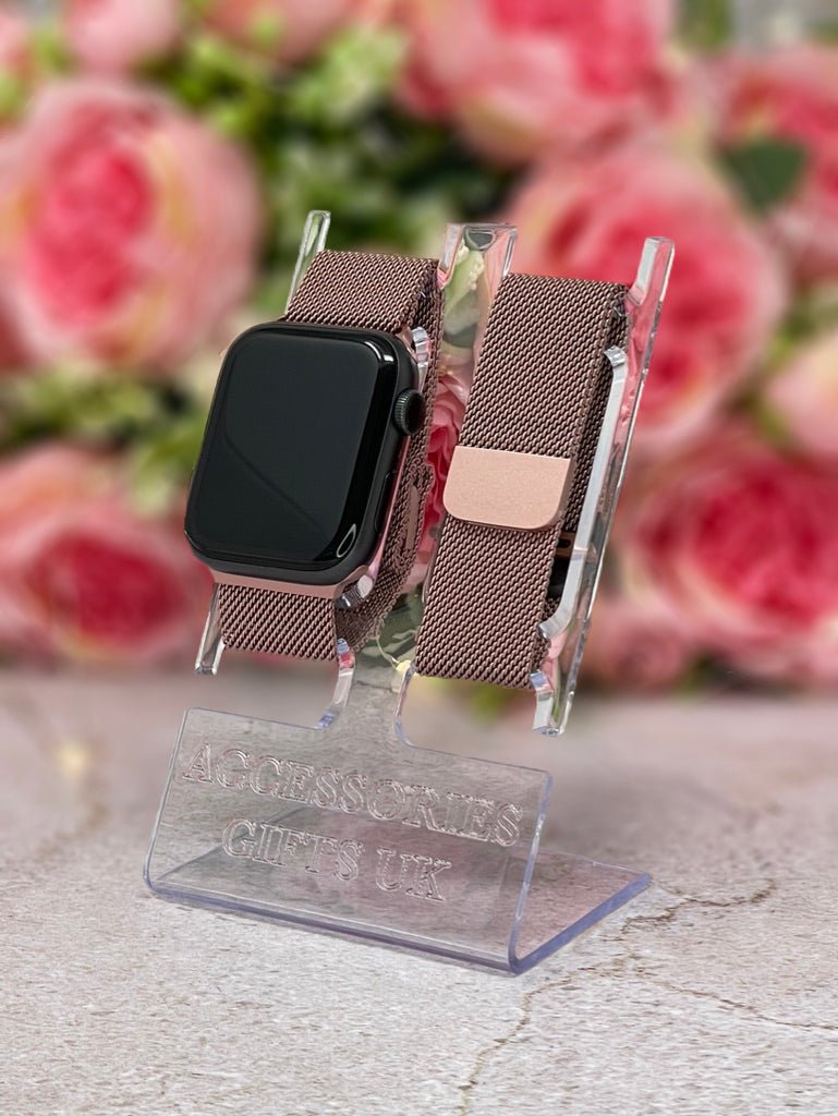 Personalised Milanese Loop Watch Strap for Apple Watch Parent Listing Rose Pink 38 / 40 / 41mm Accessories Gifts UK