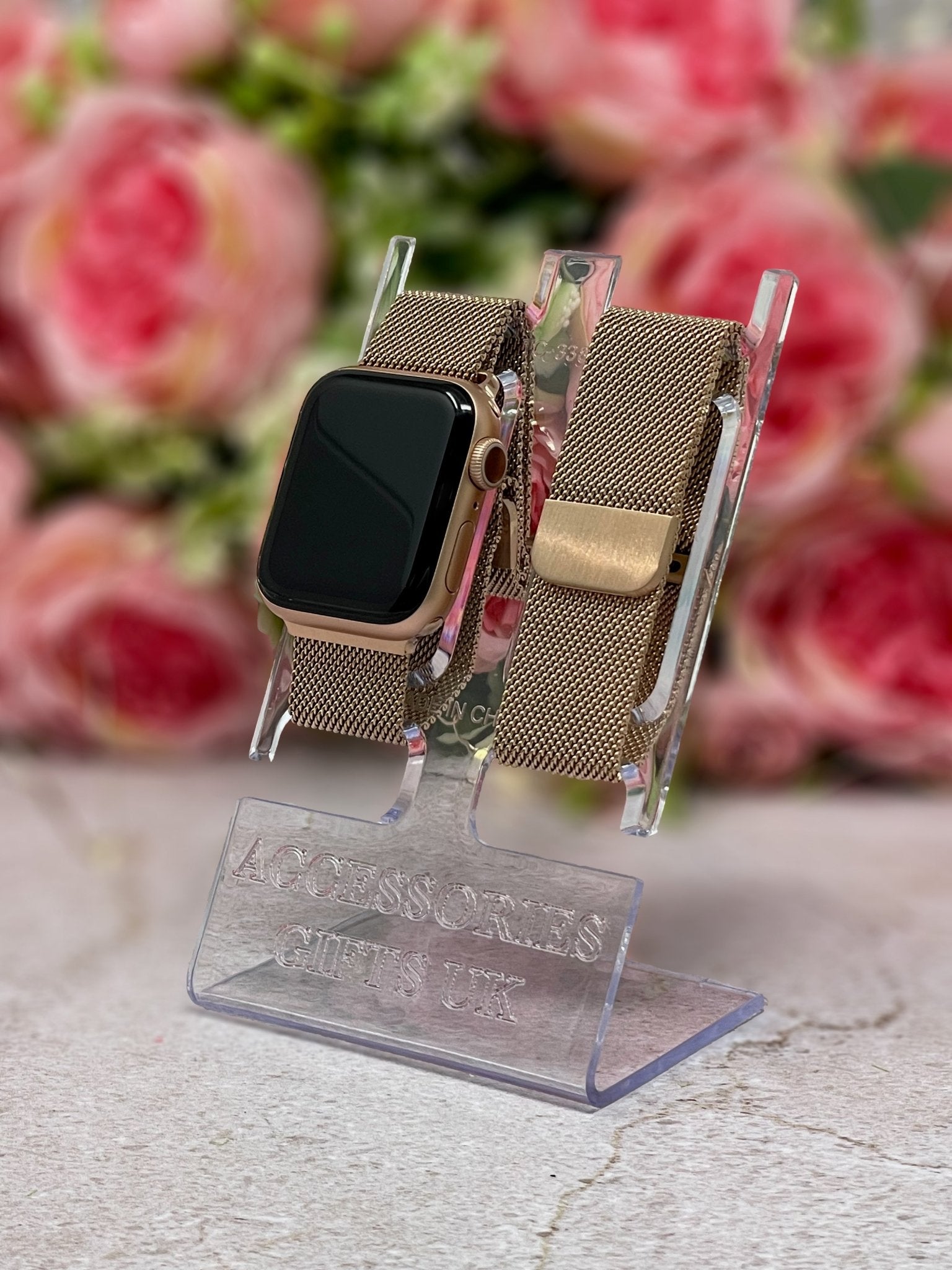 Apple watch space grey with pink band hotsell