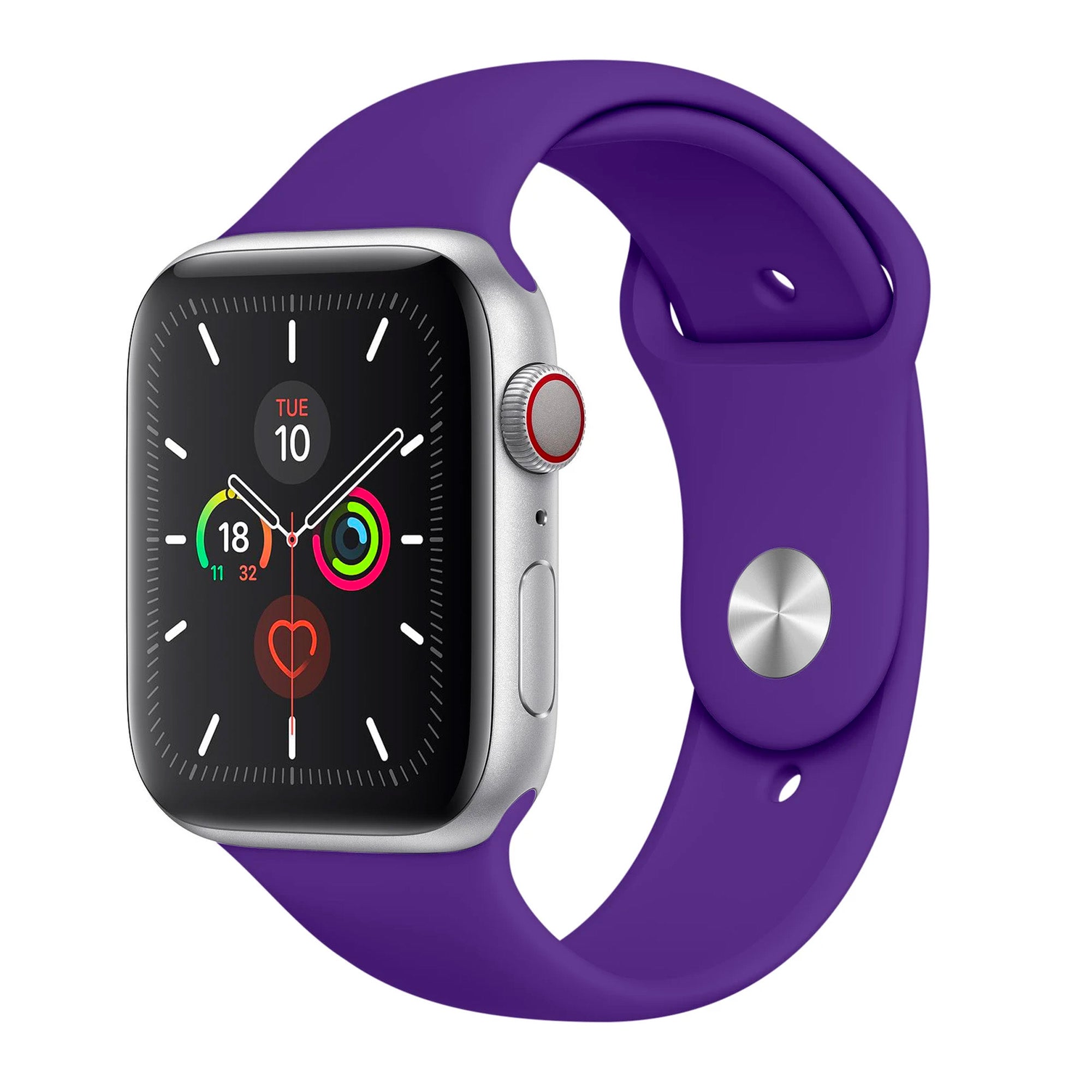 Purple Silicone Watch Strap For Apple Watch Silicone Bands 38 / 40 / 41mm S-M Accessories Gifts UK