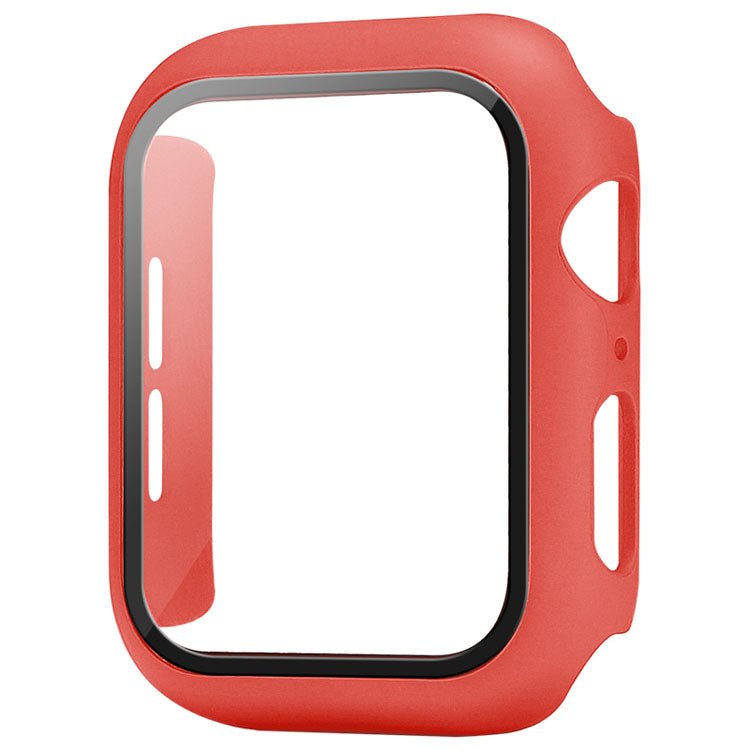 Red Bumper Case For Apple Watch | 2 in 1 Tempered Glass Screen Protector + Bumper Case Bumper Cases Red 40MM Accessories Gifts UK