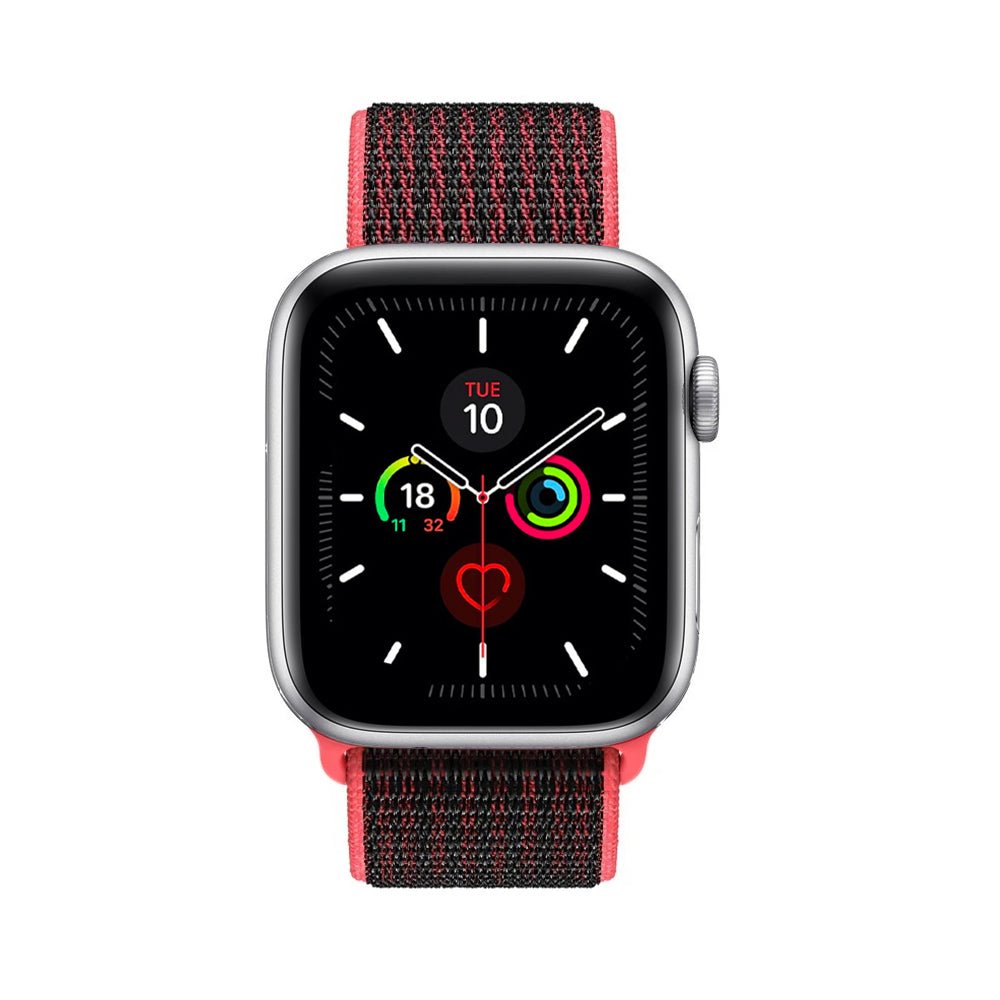 Red/Black Nylon Loop for Apple Watch Nylon Loop   Accessories Gifts UK