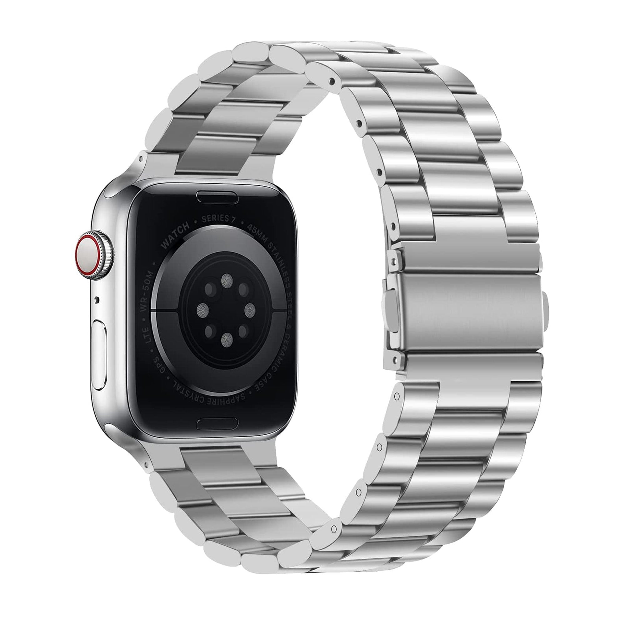 Silver Stainless Steel Watch Strap For Apple Watch Stainless Steel   Accessories Gifts UK