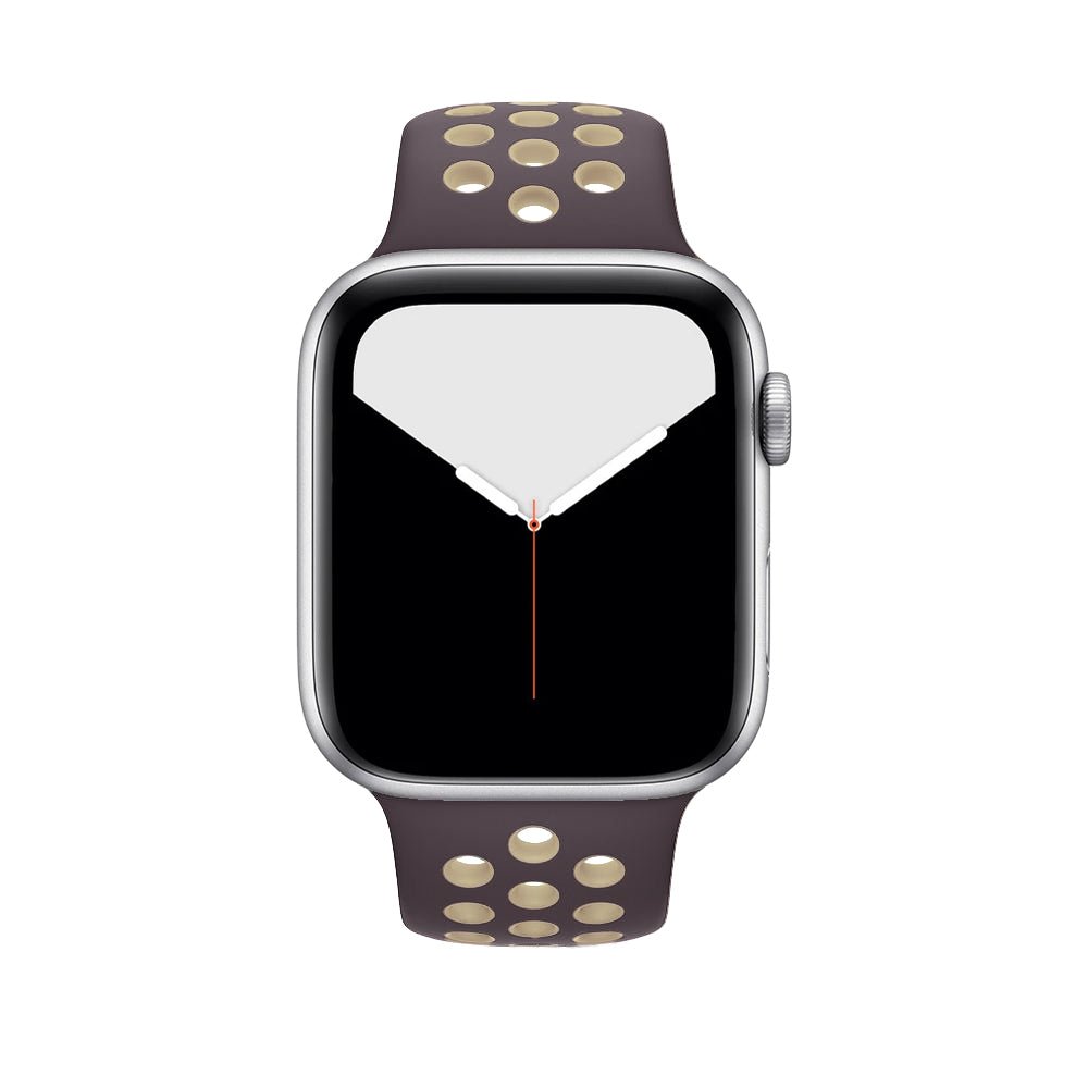 Smokey Brown/Taupe Silicone Sport Strap for Apple Watch Silicone Bands   Accessories Gifts UK