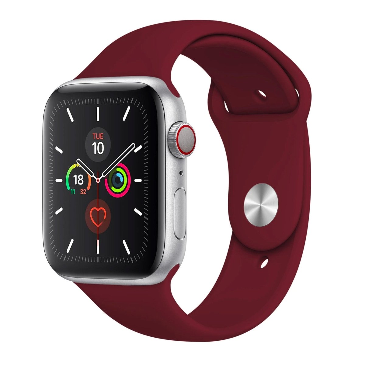 Wildflower Silicone Watch Strap for Apple Watch - 38 / 40 / 41mm Parent Listing Wine Red S/M Accessories Gifts UK