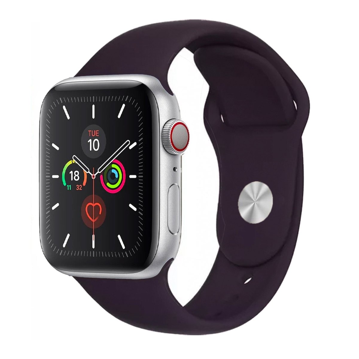Wildflower Silicone Watch Strap for Apple Watch - 38 / 40 / 41mm Parent Listing Dark Cherry S/M Accessories Gifts UK