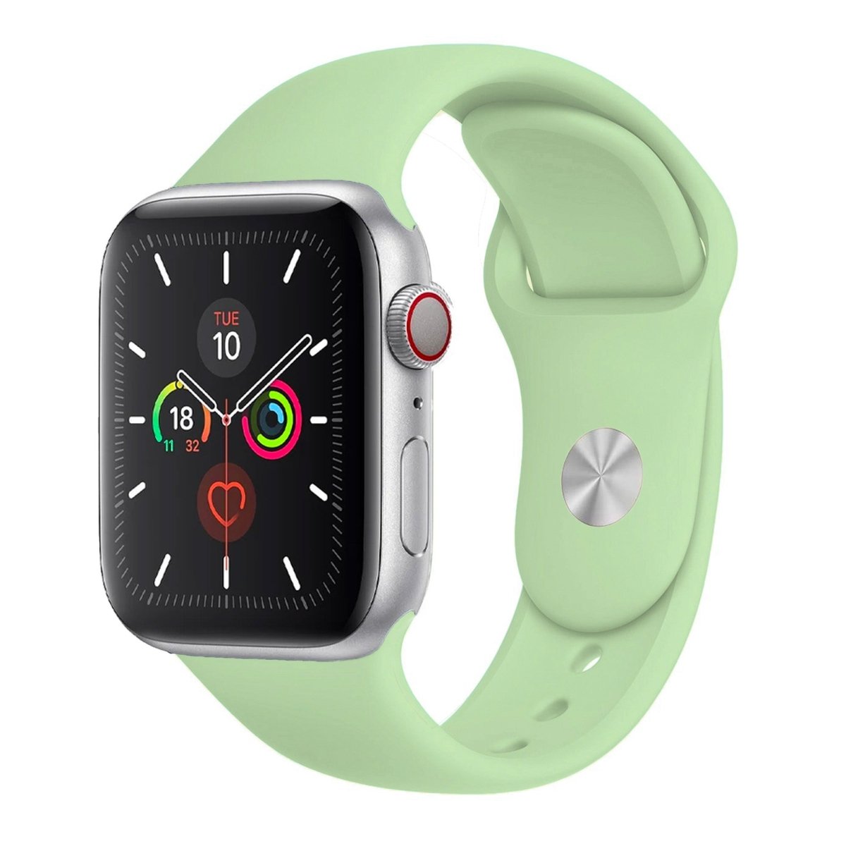 Wildflower Silicone Watch Strap for Apple Watch - 42 / 44 / 45mm Parent Listing Pistachio S/M Accessories Gifts UK