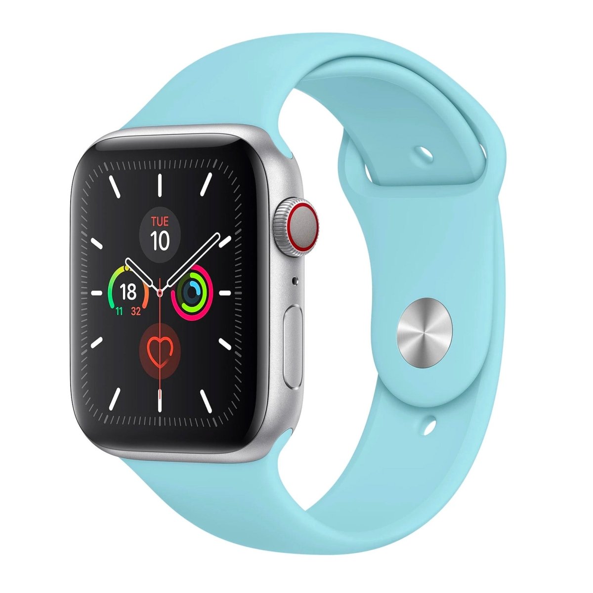 Wildflower Silicone Watch Strap for Apple Watch - 42 / 44 / 45mm Parent Listing Sky Blue S/M Accessories Gifts UK