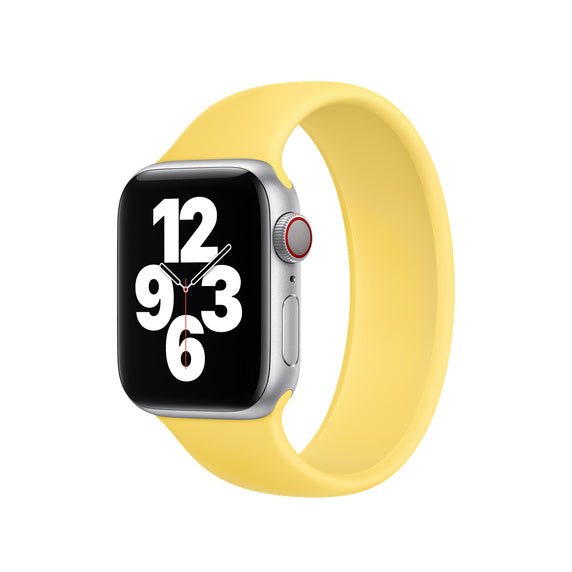 Yellow Solo Stretch Band For Apple Watch Series 7 6 5 4 3 2 1 & SE - Single Loop Strap For Apple Watch Sizes 38mm, 40mm, 41mm, 42mm, 44mm and 45mm  Size S - 38 / 40 / 41mm  Accessories Gifts UK